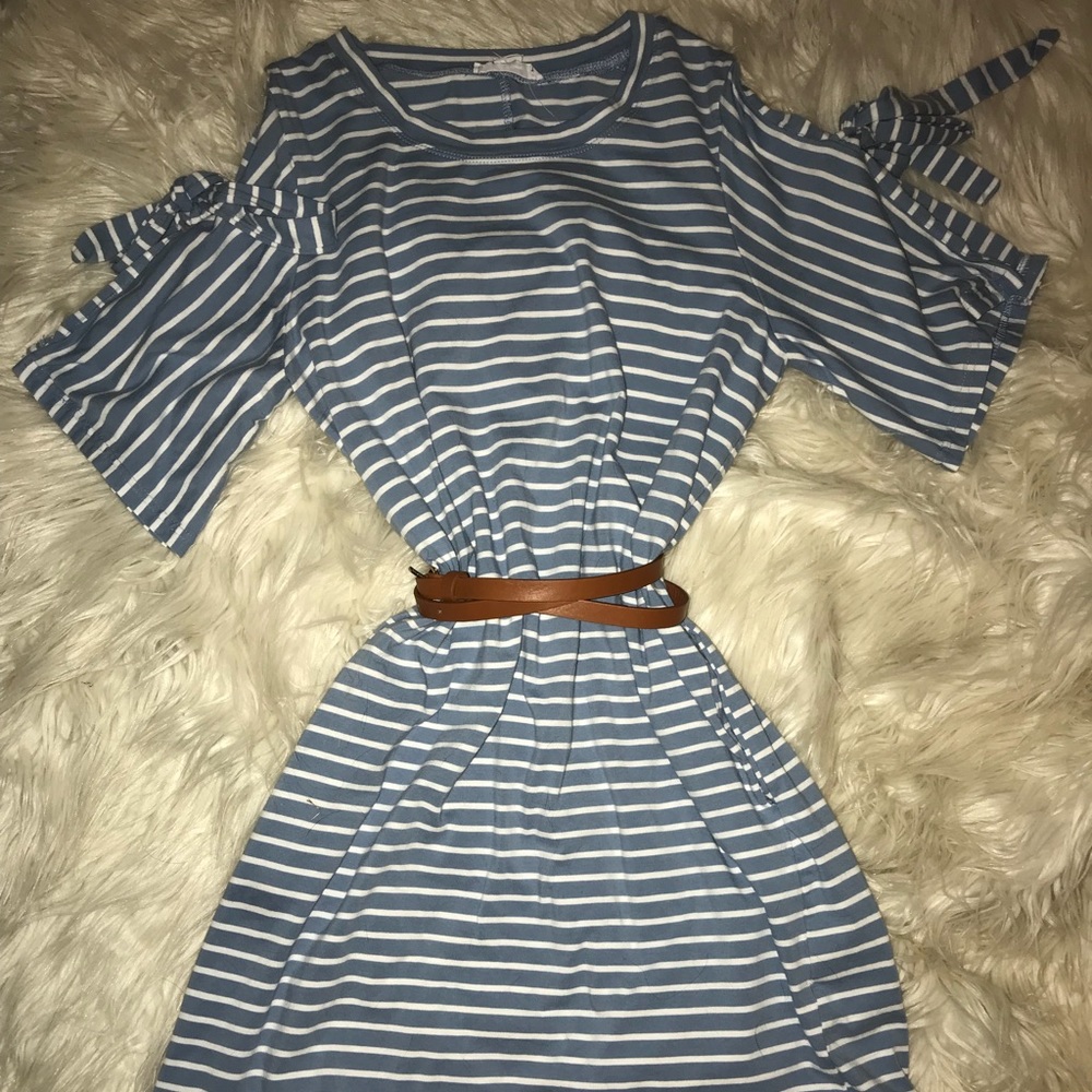 Boutique - blue & white stripe dress